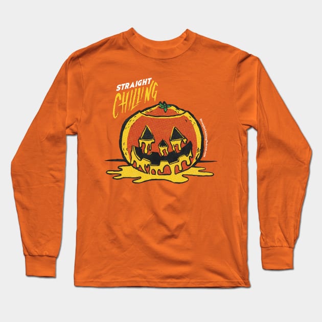 Jack-O-Lantern w/ Extra Pulp (dark) Long Sleeve T-Shirt by Straight Chilling Podcast